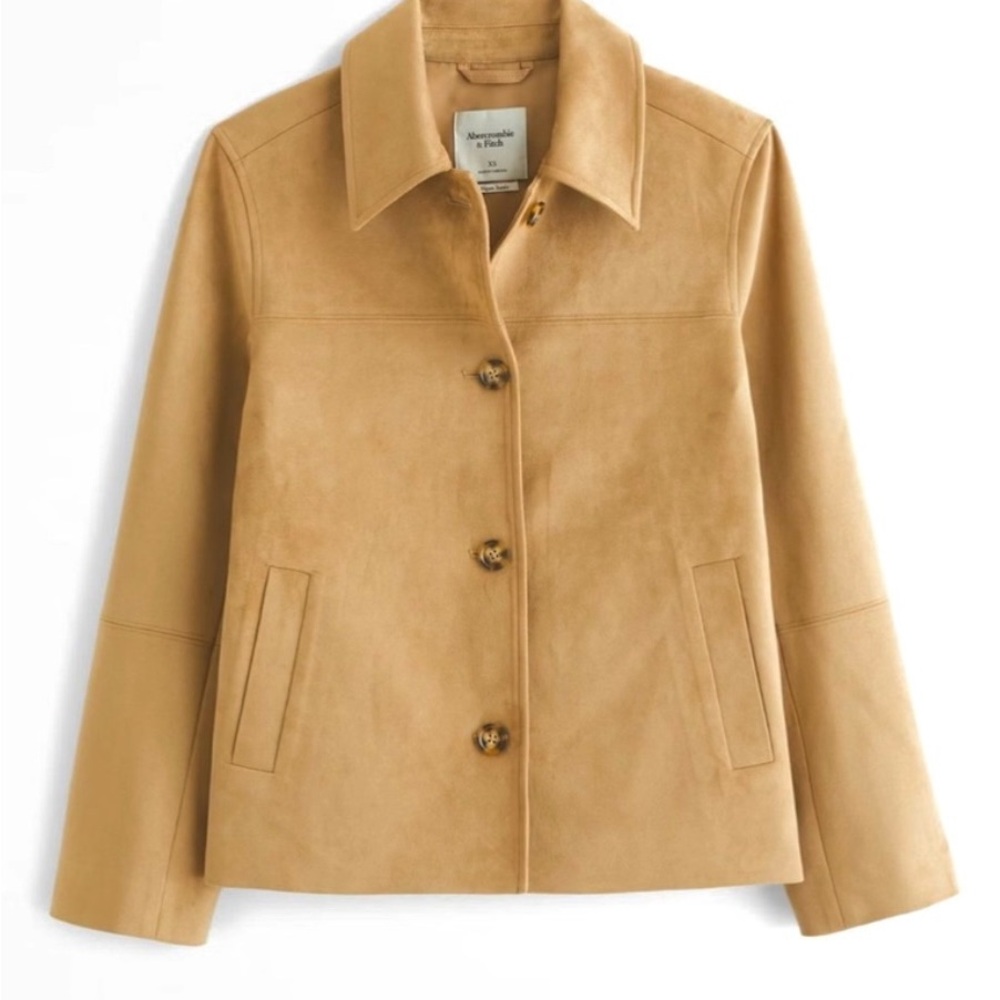Abercrombie & Fitch Tan Suede Jacket XXS